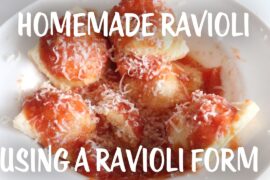 Homemade Ravioli Using A Ravioli Form