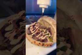 The one and only “PIZZAWARMA” from Ayat NYC!!! 🥙🔥🤤 SO GOOD!!! #DEVOURPOWER