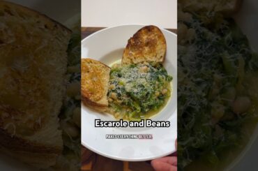Escarole and Beans A quick and easy delicious Italian dish. #beansrecipes