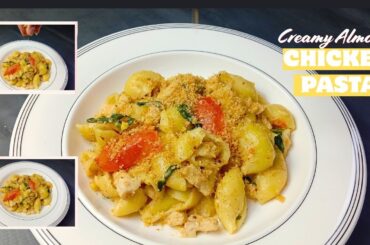 Creamy Almond Chicken Pasta With Herb Crumbs | Easy Italian-Style Pasta Recipe