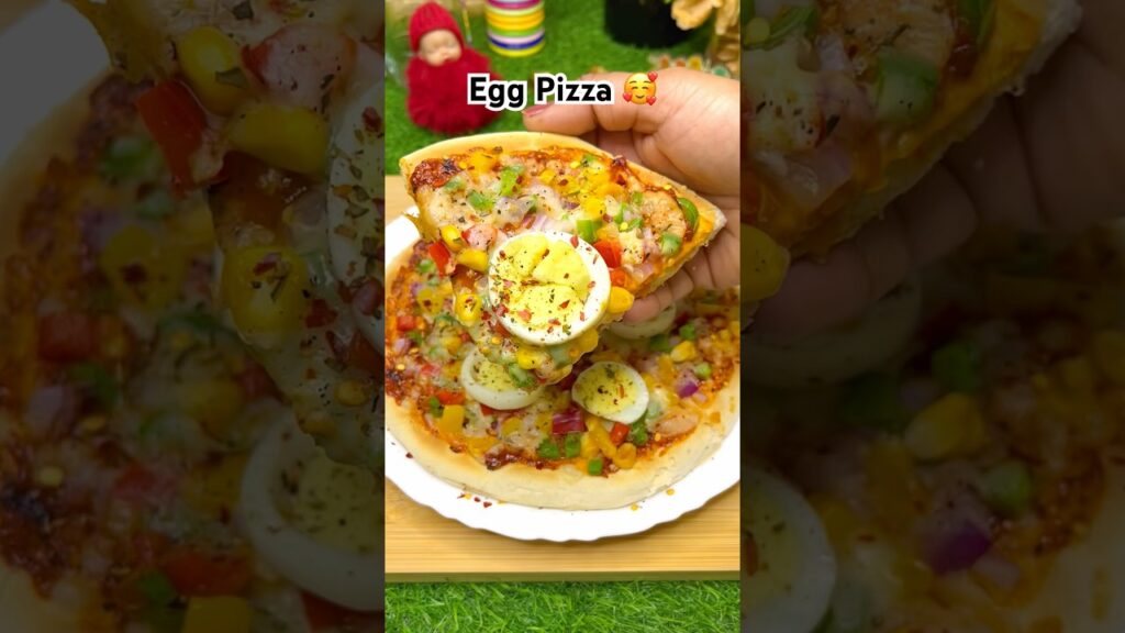 1 Egg Se Bana Pizza 😳🔥 | 5 Minute Egg Pizza Recipe #shorts #recipe #pizza #food #cooking #egg #yt