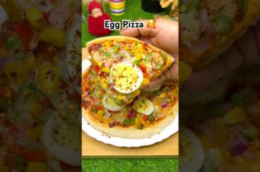 1 Egg Se Bana Pizza 😳🔥 | 5 Minute Egg Pizza Recipe #shorts #recipe #pizza #food #cooking #egg #yt