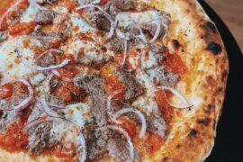 Wagyu & pecorino pizza