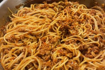 Spaghetti with meat ragù [Homemade]
