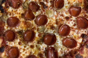 Mushroom pepperoni for the game