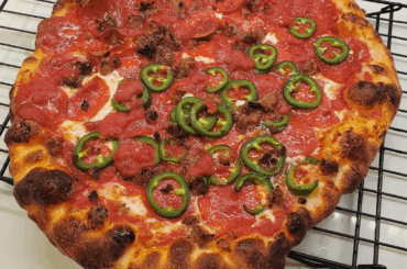 Half Pepperoni and jalapeños half Pepperoni and Italian sausages