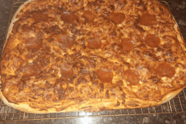 I made another King Arthur Flaky Crust pizza