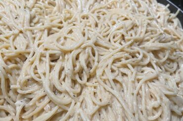 Black truffle spaghetti Alfredo (I didn’t have fettuccine)