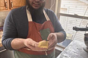 Made mushroom ravioli from scratch today!