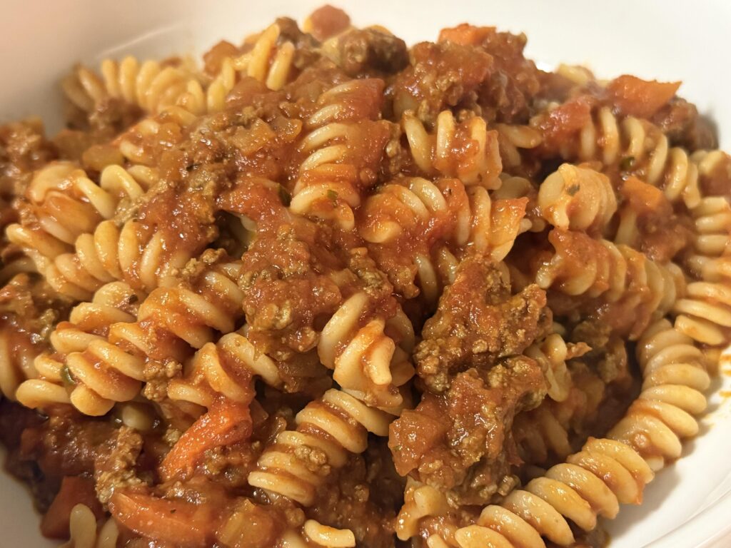 Pasta with meat sauce