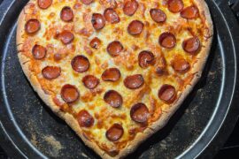 My first ever heart pizza!!