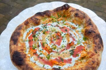 Buffalo chicken pizza for the big game