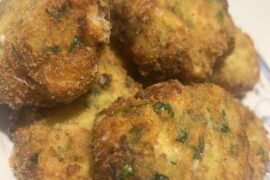 Potato, herb, and scamorza meatballs!