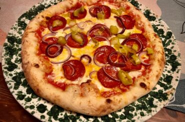 Pepperoni Pizza with extra onions