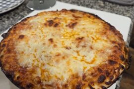 My first Attempt at pan pizza using cast iron.