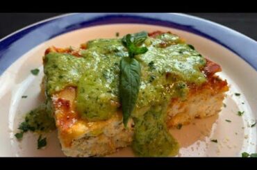 Vegetable Lasagna with Creamy Pesto Sauce