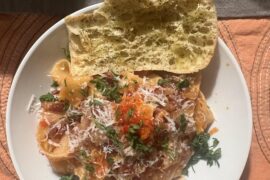 FIRST POST: Amatriciana over Pappardelle