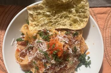 FIRST POST: Amatriciana over Pappardelle
