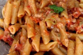 Delicious rigatti pasta