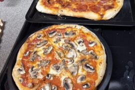 Two homemade pizzas