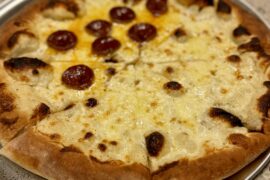 Classic Cheese and Alfredo with Chorizo