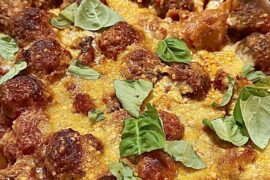 Baked Shells with Mini Meatballs