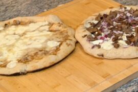 French onion soup and gyro pizzas