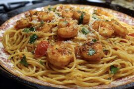 Garlic Shrimp Pasta so good I forgot to take leftovers seriously
