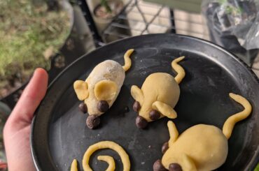 Spent all day making shirt pants and sock pasta and cheese filled mice