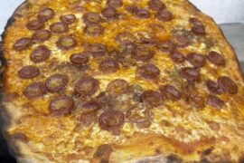 Wood fire pep pie sizzle