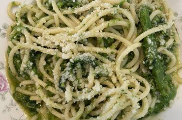 Spaghetti and broccoli rabe!
