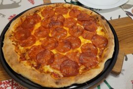 Pepperoni over cheese