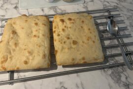 70% hydration, 72 hour cold fermentation Detroit / focaccia pizza