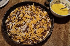 Breakfast pizza. Good, could be better