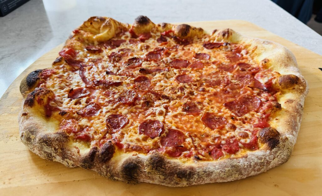 Second attempt at home oven with a pizza steel.