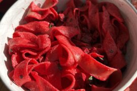 Made this pappardelle with beets and goat cheese and it was very labor intensive for almost no payoff