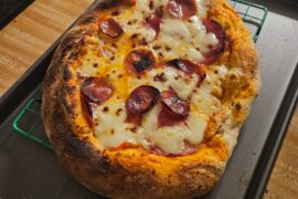 My first try at making pizza