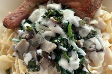 Creamy Mushroom Spinach Pasta