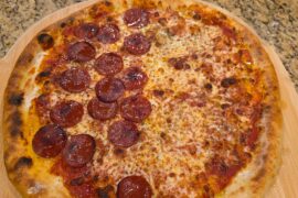 Half plain and half pep and hot honey