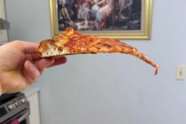 Super Bowl pie on a baking steel