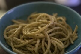 Just some simple pesto bucatini