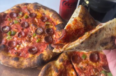 72hr sourdough pizza cooked in home oven 550F