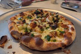 Potato, pesto, roasted garlic