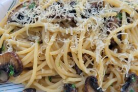 Mushrooms, shallot, garlic, white wine