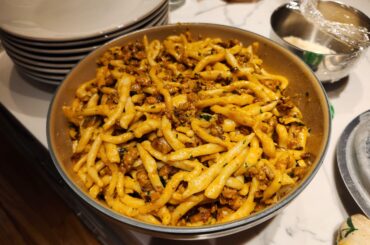 Strozzapreti con Salsiccia e Porcini