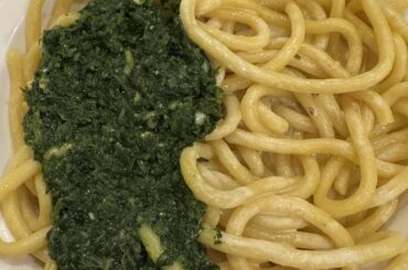 Fettuccine with cream and pesto 🥵😍