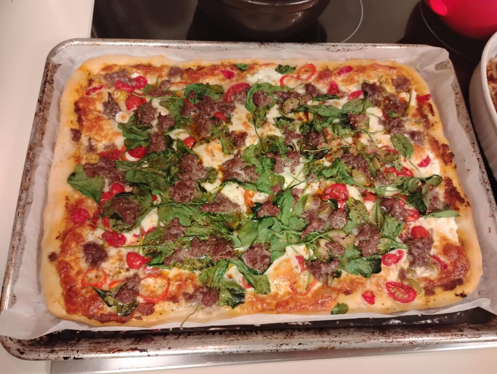 Friday night pizza on Monday