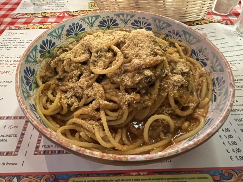 Pasta con le Sarde - Osteria lo Bianco, Palermo