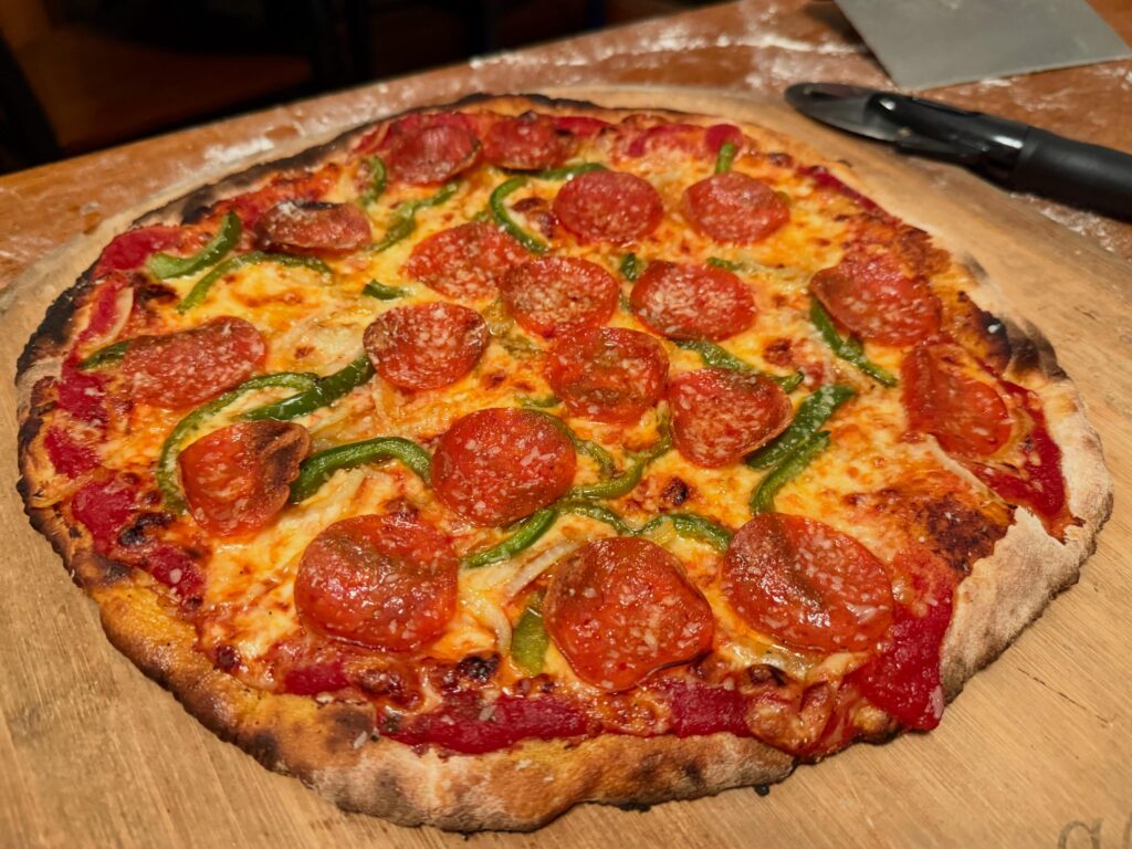 First time sourdough crust on the Ooni