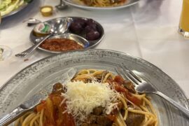 Spaghetti with mignon